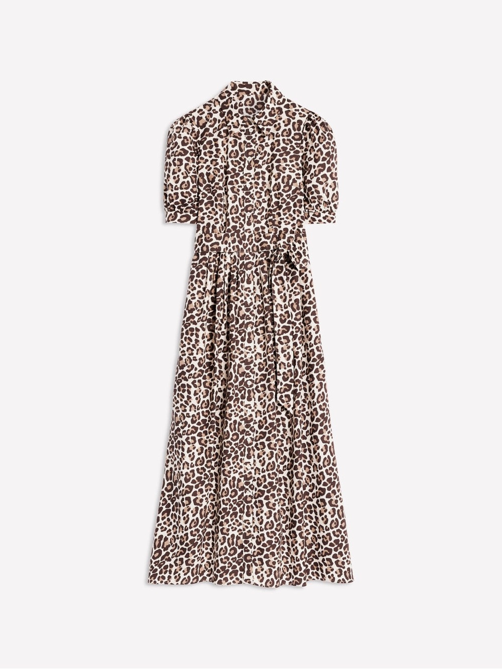 Boden Alexa Maxi Shirt Dress-Sandpiper Beige, Cheetah Pop